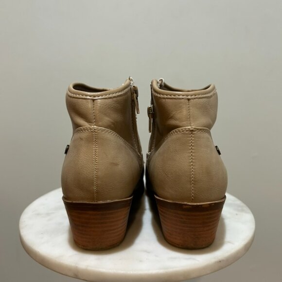 Woman's Cream Colored Ankle Boots - Picture 3 of 5